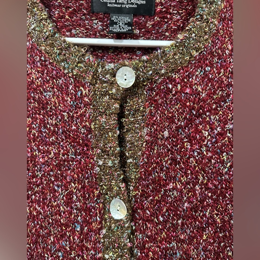 Celina Yang Designs Cardigan Speckled Fleck MultiColored - Picture 5 of 7